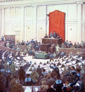 The only session of the All-Russian Constituent Assembly held in Petrograd on 18th January 1918