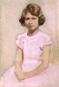 Young woman in a long white dress