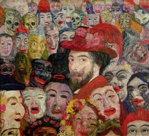 My Portrait Surrounded by Masks, (detail 1) 1899