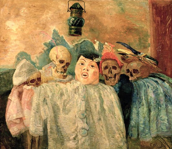 Pierrot and Skeletons, 1907