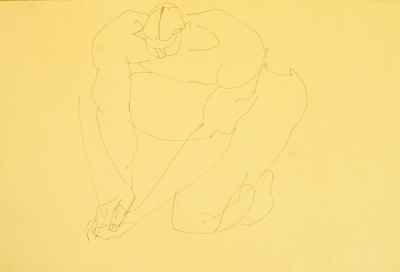 Nude Male Kneeling II