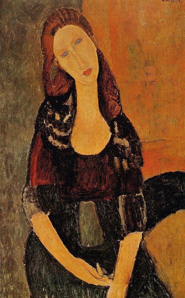 Portrait Of Jeanne Hebuterne   Common Law Wife Of Amedeo Modigliani 1920