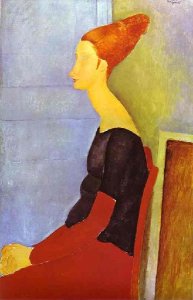 Portrait Of Jeanne Hebuterne   Common Law Wife Of Amedeo Modigliani 1920