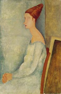 Portrait Of Jeanne Hebuterne   Common Law Wife Of Amedeo Modigliani Ii