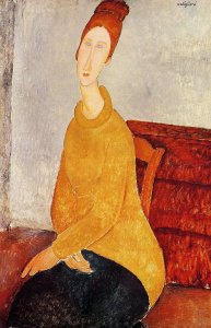 Portrait Of Jeanne Hebuterne   Common Law Wife Of Amedeo Modigliani Ii