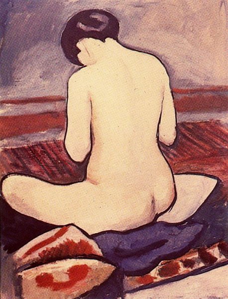 Sitting Nude with Cushions (Sitzender Akt mit Kissen)  1911