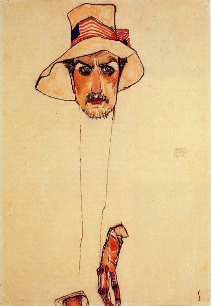 Portrait Of A Man With A Floppy Hat Aka Portrait Of Erwin Dominilk Osen