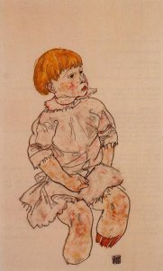 Seated Child Anton Prschka  Jr