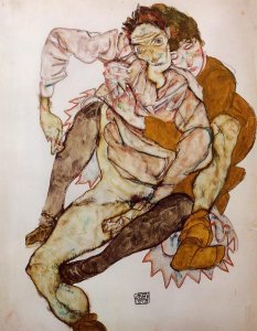 Seated Couple Aka Egon And Edith Schiele