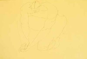 Nude Male Kneeling II