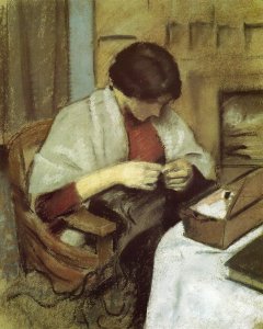 Elisabeth Gerhardt Sewing (Elisabeth Gerhardt Nahend)  1909